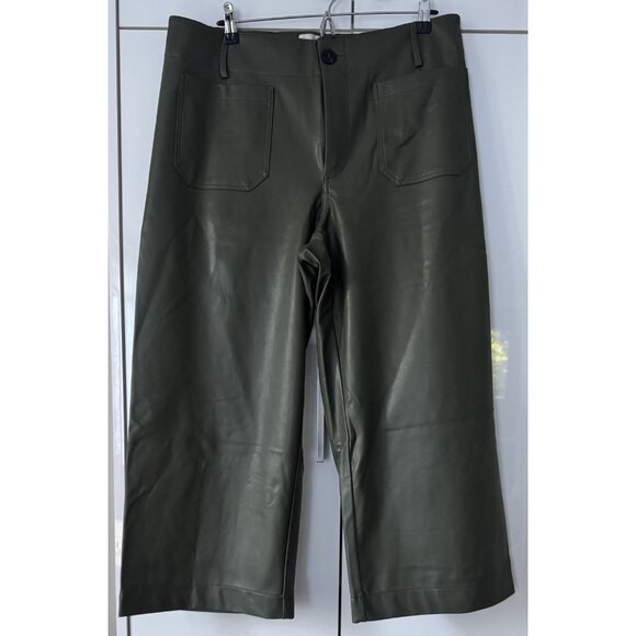 NWT Size 20W- The Colette Faux-Leather Crop Wide-Leg Pants Maeve (NWT US$ 148) - Picture 5 of 16